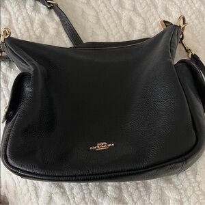 Coach Black Pebbled Leather Shoulder Bag Very Good Condition